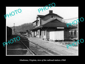 OLD LARGE HISTORIC PHOTO OF GLADSTONE VIRGINIA, THE RAILROAD STATION c1960 2