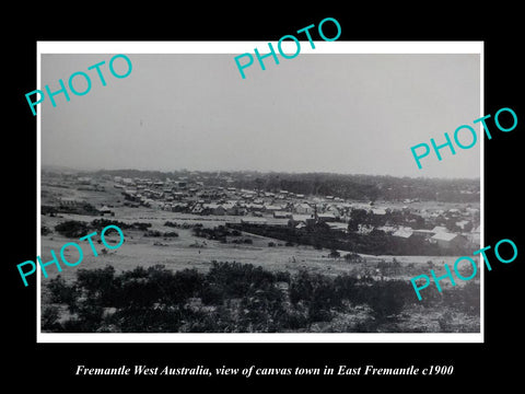 OLD LARGE HISTORIC PHOTO OF EAST FREMANTLE WEST AUSTRALIA, THE CANVAS TOWN c1900