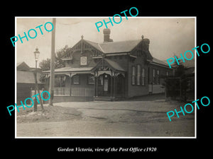 OLD LARGE HISTORIC PHOTO OF GORDON VICTORIA, VIEW OF THE POST OFFICE c1920