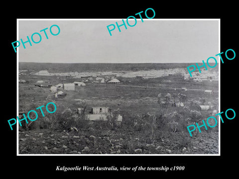 OLD LARGE HISTORIC PHOTO OF KALGOORLIE WEST AUSTRALIA, VIEW OF TOWNSHIP c1900