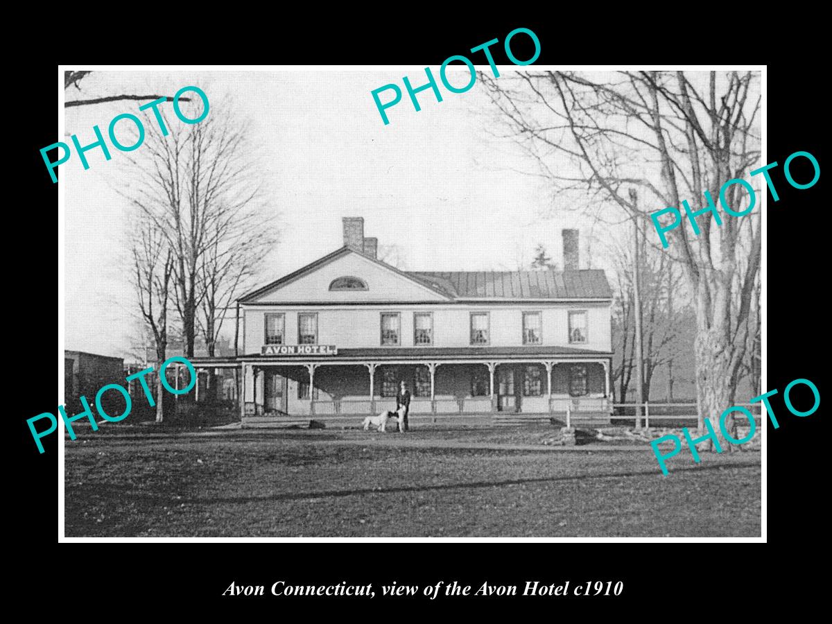 OLD LARGE HISTORIC PHOTO OF AVON CONNECTICUT, VIEW OF THE AVON HOTEL c1910