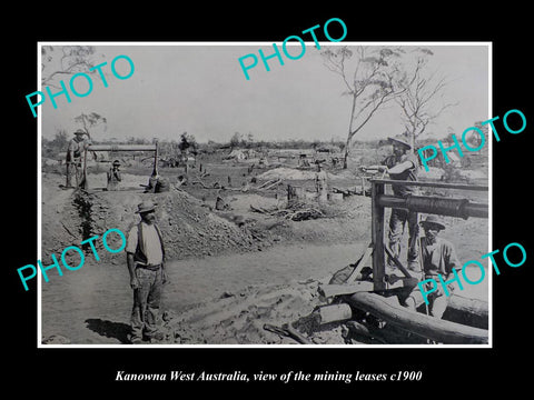 OLD LARGE HISTORIC PHOTO OF KANOWNA WEST AUSTRALIA, THE MINING LEASES c1900