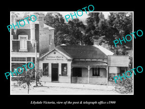 OLD LARGE HISTORIC PHOTO OF LILYDALE VICTORIA, VIEW OF THE POST OFFICE c1900