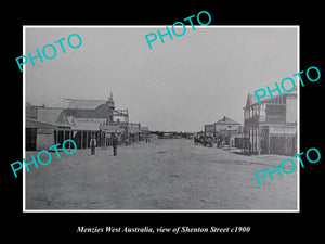 OLD LARGE HISTORIC PHOTO OF MENZIES WEST AUSTRALIA, VIEW OF SHENTON STREET c1900