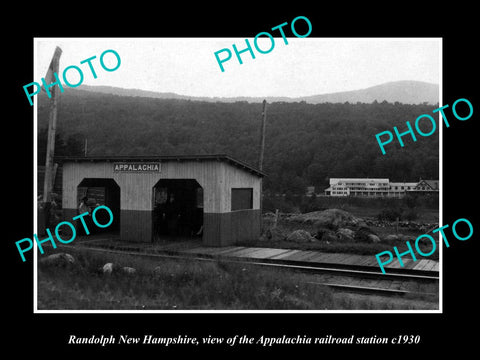 OLD HISTORIC PHOTO OF RANDOLPH NEW HAMPSHIRE APPALACHIA RAILROAD STATION c1930