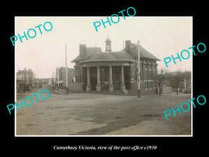 OLD LARGE HISTORIC PHOTO OF CANTERBURY VICTORIA, VIEW OF THE POST OFFICE 1930