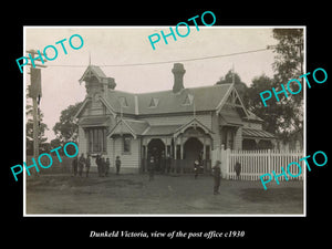 OLD LARGE HISTORIC PHOTO OF DUNKELD VICTORIA, VIEW OF THE POST OFFICE 1930