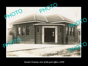 OLD LARGE HISTORIC PHOTO OF GOROKE VICTORIA, VIEW OF THE POST OFFICE 1930