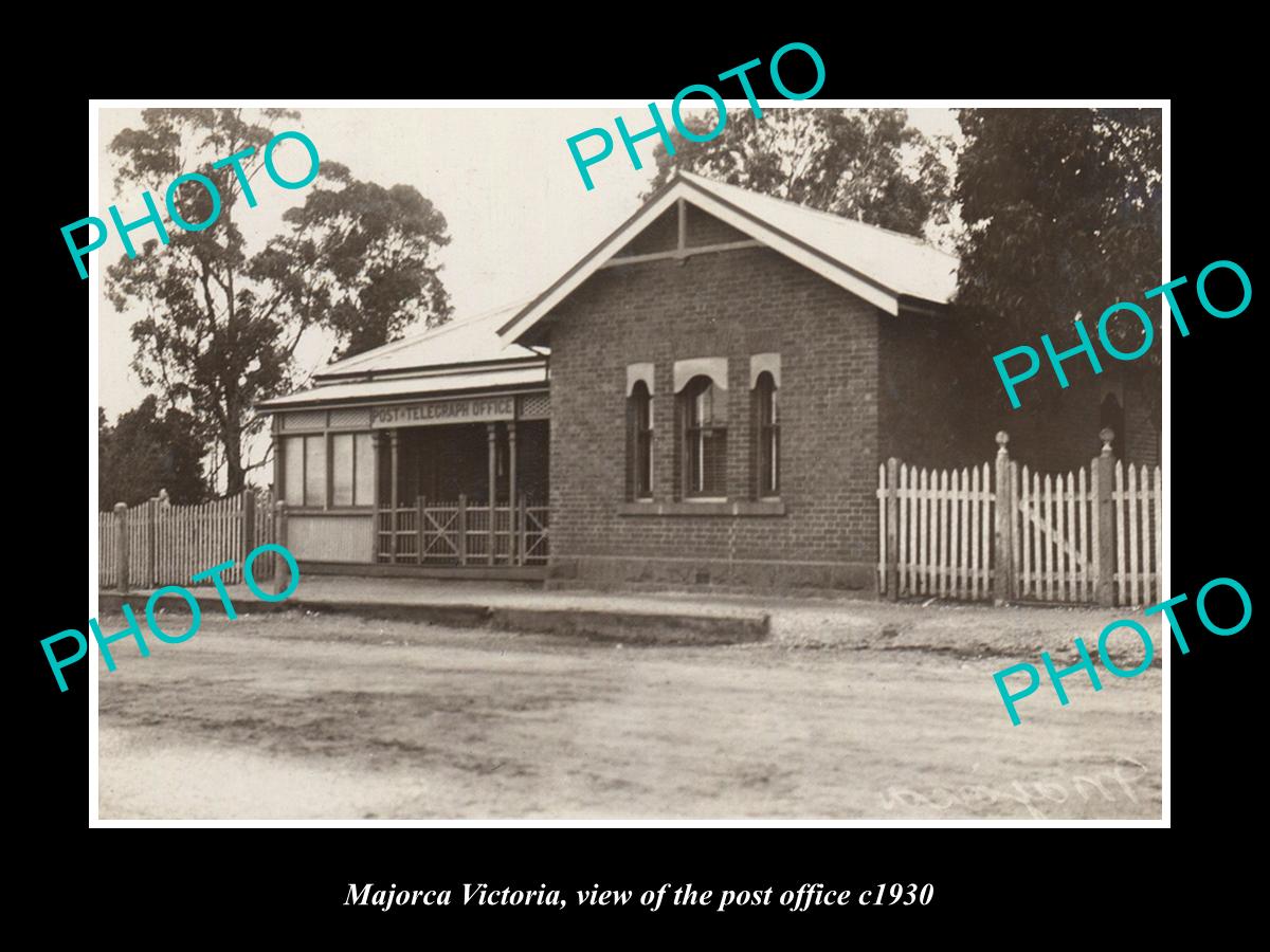 OLD LARGE HISTORIC PHOTO OF MAJORCA VICTORIA, VIEW OF THE POST OFFICE 1930