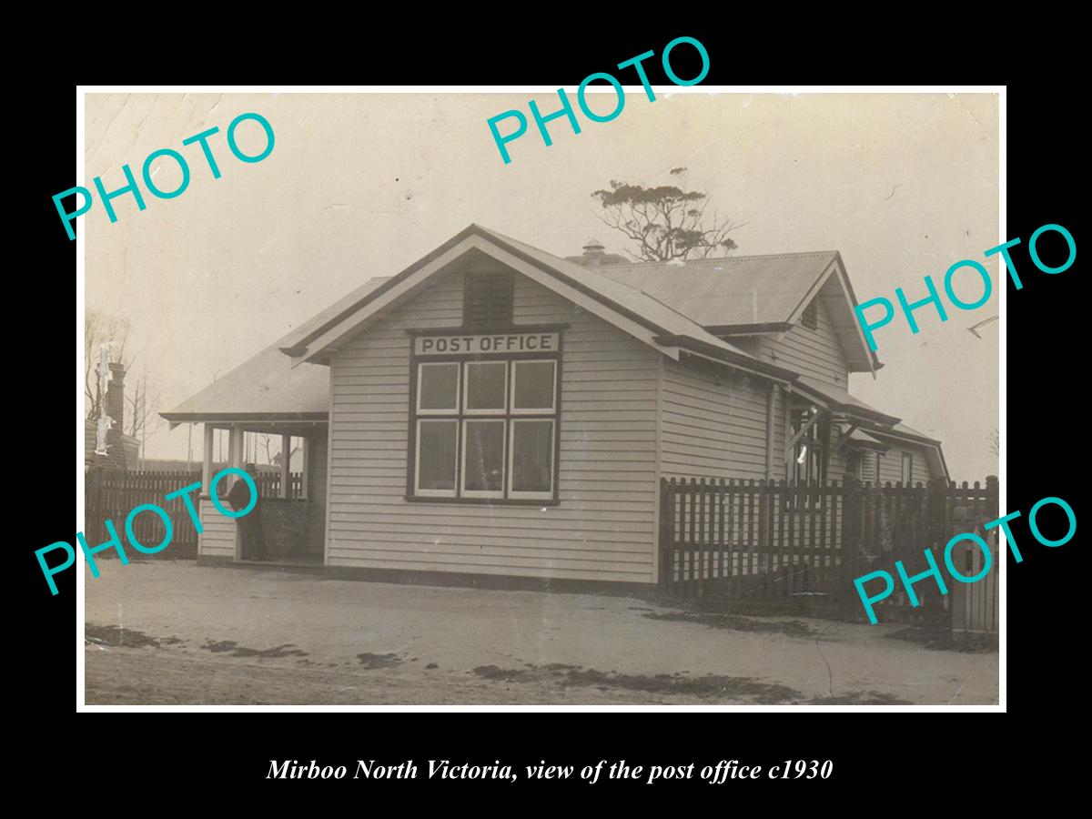 OLD LARGE HISTORIC PHOTO OF MIRBOO NORTH VICTORIA, VIEW OF THE POST OFFICE 1930