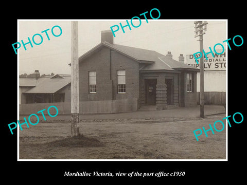 OLD LARGE HISTORIC PHOTO OF MORDIALLOC VICTORIA, VIEW OF THE POST OFFICE 1930