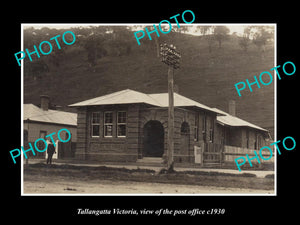 OLD LARGE HISTORIC PHOTO OF TALLANGATTA VICTORIA, VIEW OF THE POST OFFICE 1930