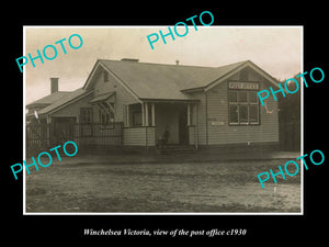 OLD LARGE HISTORIC PHOTO OF WINCHELSEA VICTORIA, VIEW OF THE POST OFFICE 1930