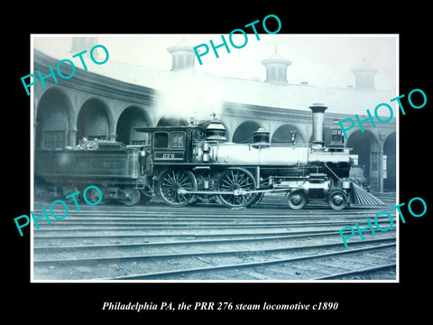 OLD LARGE HISTORIC PHOTO OF PHILADELPHIA, THE PENNSYLVANIA RAILROAD TRAIN c1890