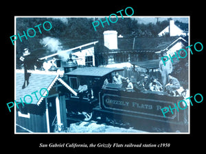 OLD HISTORIC PHOTO OF SAN GABRIEL CALIFORNIA GRIZZLY FLATS RAILROAD DEPOT 1950 2