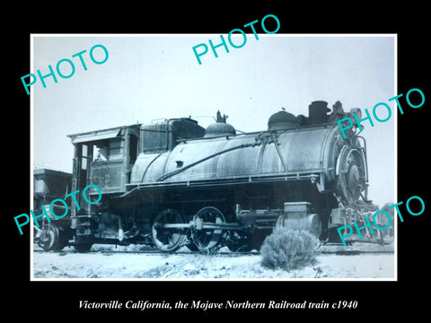 OLD LARGE HISTORIC PHOTO OF VICTORVILLE CALIFORNIA MOJAVE NORTHERN RAILROAD 1940