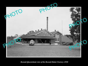 OLD LARGE HISTORIC PHOTO OF BOONAH QUEENSLAND, THE BOONAH BUTTER FACTORY c1950