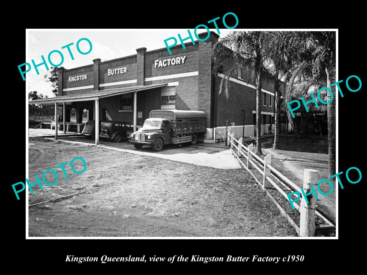 OLD LARGE HISTORIC PHOTO OF KINGSTON QUEENSLAND, KINGSTON BUTTER FACTORY c1950