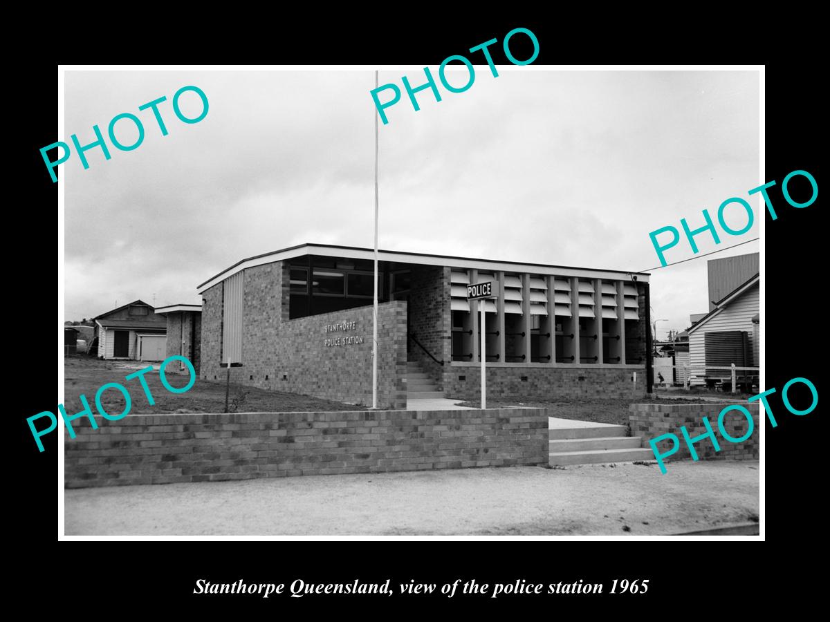 OLD LARGE HISTORIC PHOTO OF STANTHORPE QUEENSLAND, THE POLICE STATION c1965