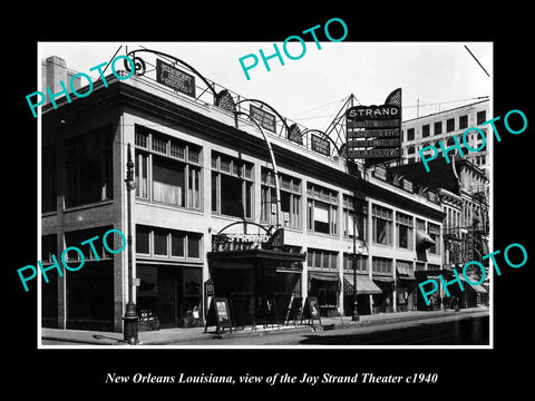 OLD LARGE HISTORIC PHOTO OF NEW ORLEANS LOUISIANA, THE JOY STRAND THEATER c1940