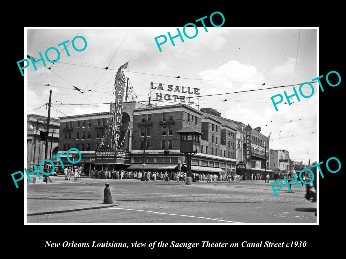 OLD LARGE HISTORIC PHOTO OF NEW ORLEANS LOUISIANA, THE SAENGER THEATER c1930