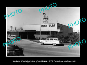 OLD HISTORIC PHOTO OF JACKSON MISSISSIPPI, WJDX WLBT TELEVISION STATION c1960