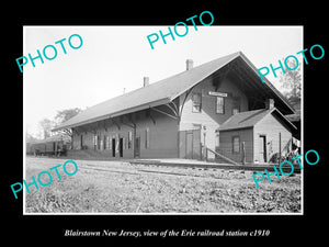 OLD LARGE HISTORIC PHOTO OF BLAIRSTOWN NEW JERSEY, ERIE RAILROAD STATION c1910 4