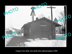 OLD LARGE HISTORIC PHOTO OF COOPERS NEW YORK, ERIE RAILROAD STATION c1910 2