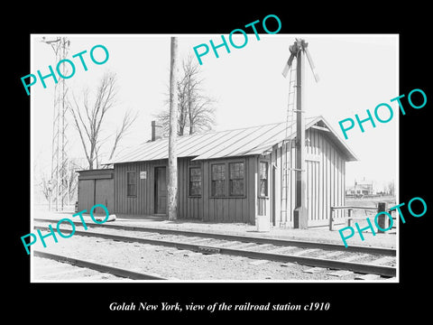 OLD LARGE HISTORIC PHOTO OF GOLAH NEW YORK, ERIE RAILROAD STATION c1910