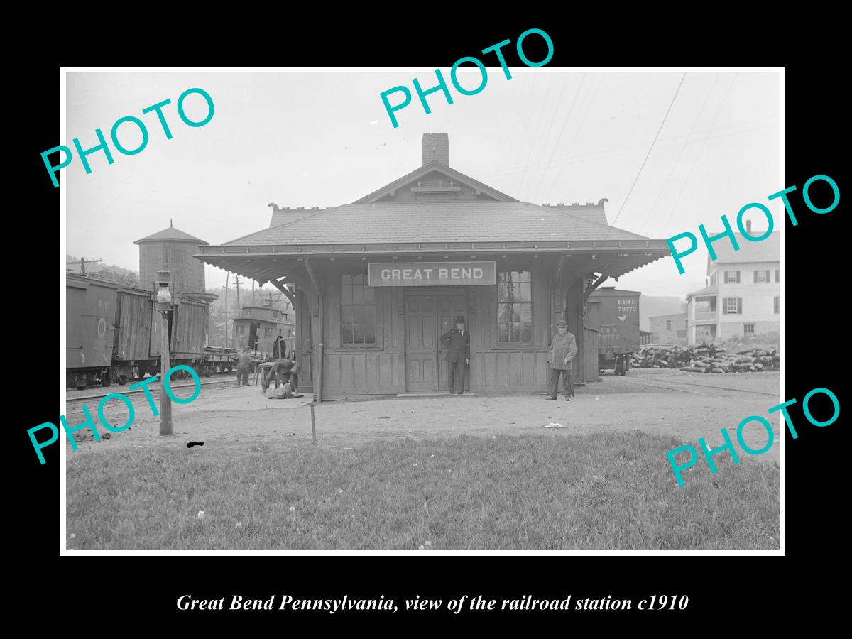 OLD HISTORIC PHOTO OF GREAT BEND PENNSYLVANIA, ERIE RAILROAD STATION c1910 3