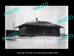 OLD LARGE HISTORIC PHOTO OF GRISWOLDS NEW YORK, ERIE RAILROAD STATION c1910