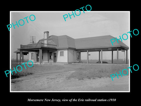 OLD LARGE HISTORIC PHOTO OF MORSEMERE NEW JERSEY, ERIE RAILROAD STATION c1910 3