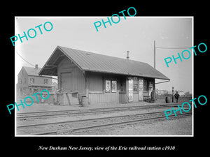 OLD LARGE HISTORIC PHOTO OF NEW DURHAM NEW JERSEY, ERIE RAILROAD STATION c1910 3