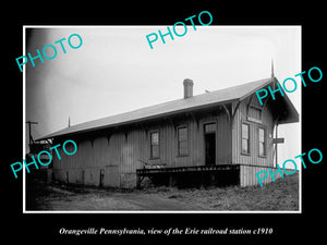 OLD HISTORIC PHOTO OF ORANGEVILLE PENNSYLVANIA, ERIE RAILROAD STATION c1910 3