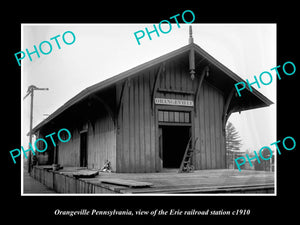 OLD HISTORIC PHOTO OF ORANGEVILLE PENNSYLVANIA, ERIE RAILROAD STATION c1910 4