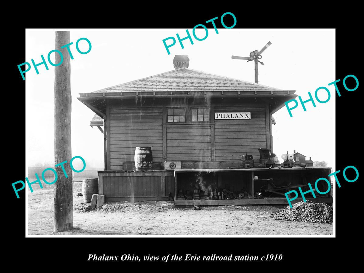 OLD LARGE HISTORIC PHOTO OF PHALANX OHIO, THE ERIE RAILROAD STATION c1910 3