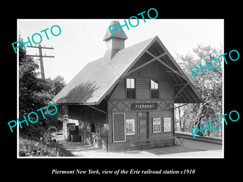 OLD LARGE HISTORIC PHOTO OF PIERMONT NEW YORK, ERIE RAILROAD STATION c1910 1