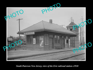 OLD HISTORIC PHOTO OF SOUTH PATERSON NEW JERSEY, ERIE RAILROAD STATION c1910 2