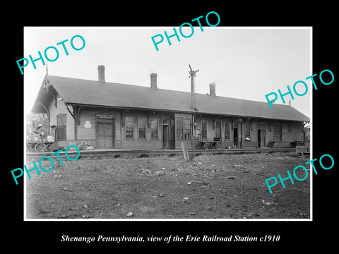 OLD LARGE HISTORIC PHOTO OF SHENANGO PENNSYLVANIA, ERIE RAILROAD STATION c1910 3