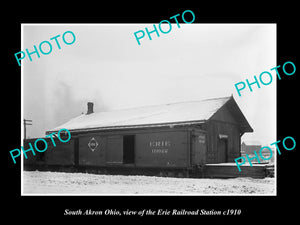 OLD LARGE HISTORIC PHOTO OF SOUTH AKRON OHIO, ERIE RAILROAD STATION c1910 2