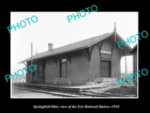 OLD LARGE HISTORIC PHOTO OF SPRINGFIELD OHIO, THE ERIE RAILROAD STATION c1910 1