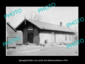 OLD LARGE HISTORIC PHOTO OF SPRINGFIELD OHIO, THE ERIE RAILROAD STATION c1910 2