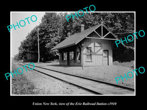 OLD LARGE HISTORIC PHOTO OF UNION NEW YORK, THE ERIE RAILROAD STATION c1910 1