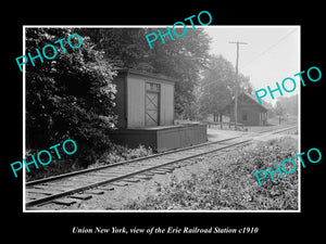 OLD LARGE HISTORIC PHOTO OF UNION NEW YORK, THE ERIE RAILROAD STATION c1910 2