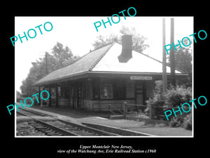 OLD HISTORIC PHOTO OF UPPER MONTCLAIR NEW JERSEY, THE W/A RAILROAD STATION c1960