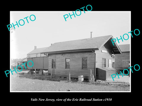 OLD LARGE HISTORIC PHOTO OF VAILS NEW JERSEY, ERIE RAILROAD STATION c1910 2