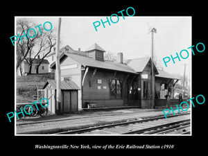 OLD HISTORIC PHOTO OF WASHINGTONVILLE NEW YORK, ERIE RAILROAD STATION c1910 3