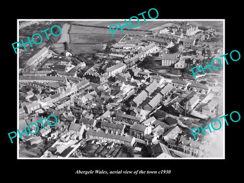 OLD LARGE HISTORIC PHOTO OF ABERGELE WALES, VIEW OF THE TOWN c1930 2