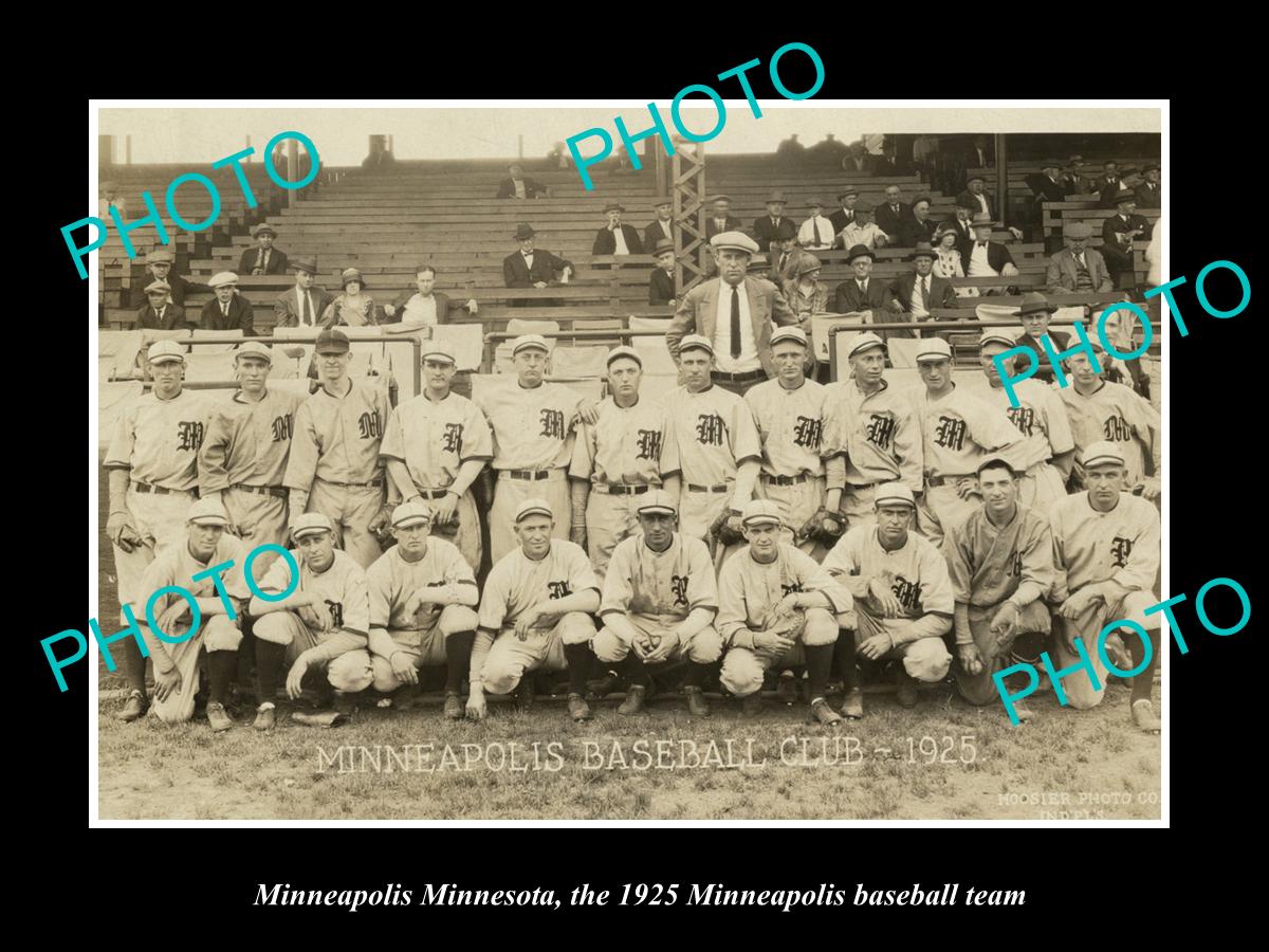 OLD LARGE HISTORIC PHOTO OF MINNEAPOLIS MINNESOTA, THE 1925 BASEBALL TEAM