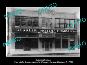 OLD LARGE HISTORIC PHOTO OF DETROIT MICHIGAN, KESSLER MOTOR CAR Co FACTRY 1920 1